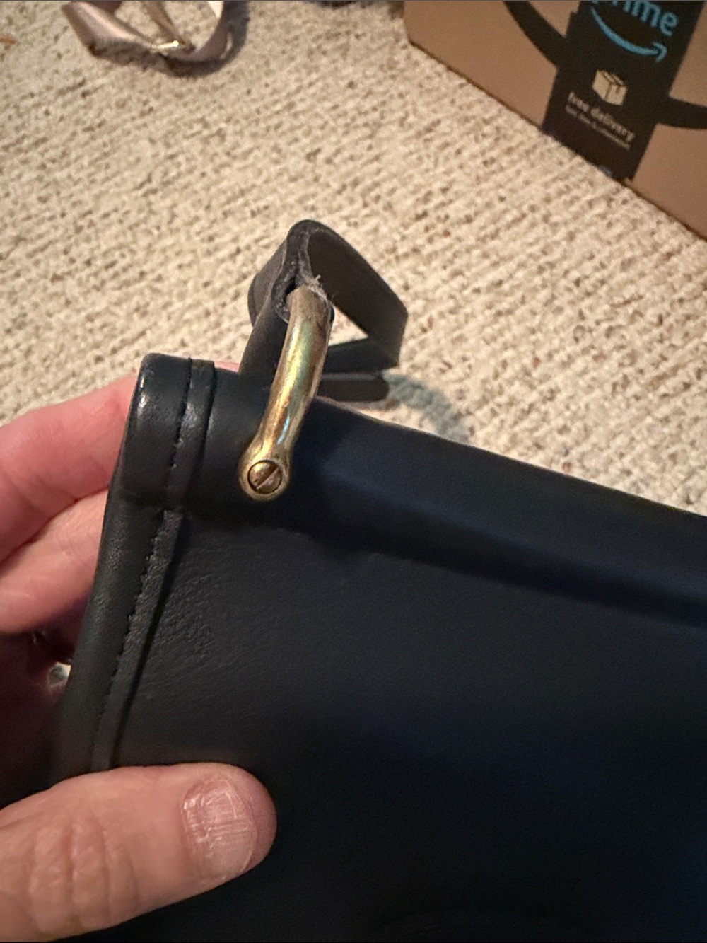 Vintage Coach Black Leather Murphy Crossbody Style #CB 9930 - Picture 13 of 14